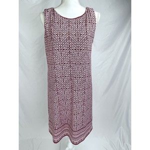 Magnolia Grace Women Large Aliana Red White Sleeveless Straight Dress Stitch Fix